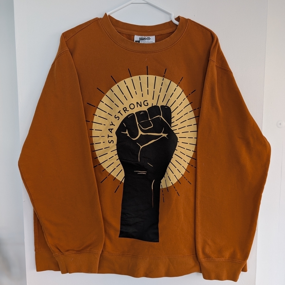 Black History Month Graphic Sweatshirt "Stay Strong" Protest Citizen ~ Size XL